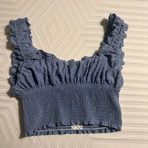 UO Blue Crop Top with thick strap
